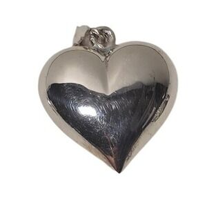 Nothing But Hearts NEW Puffed heart sterling silver charm pendant light .925